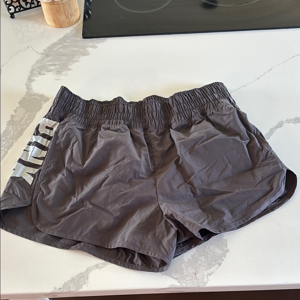 PINK Victoria's Secret Gray Athletic Shorts Lightweight Elastic Waistband